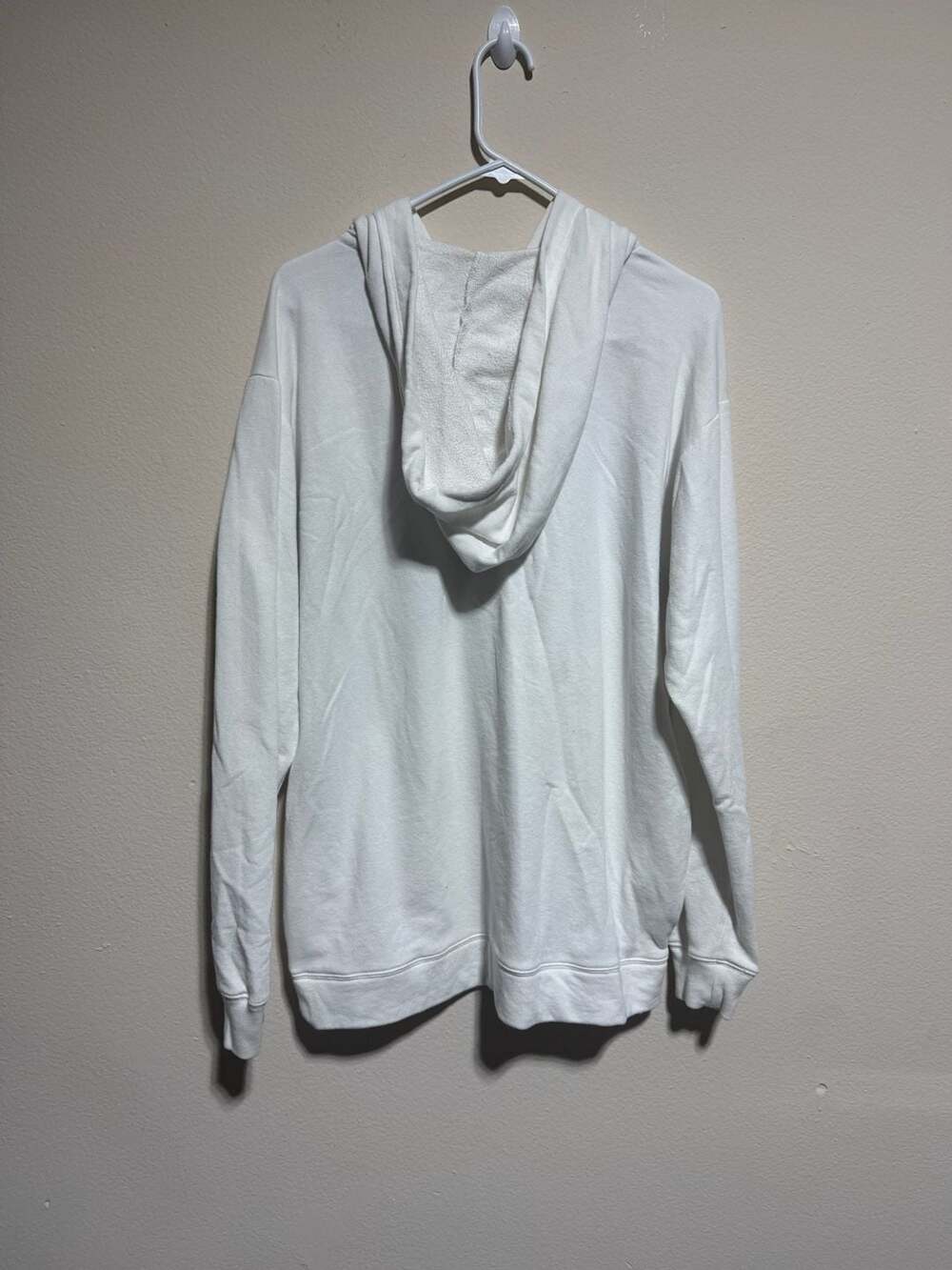 Victoria's Secret PINK Rhinestone Logo Half-Zip Hoodie White Size M - Picture 3 of 3